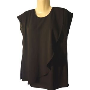 Lauren Ralph Lauren layered top with key hole button closure